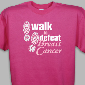 Walk to Defeat Breast Cancer Hot Pink T-Shirt